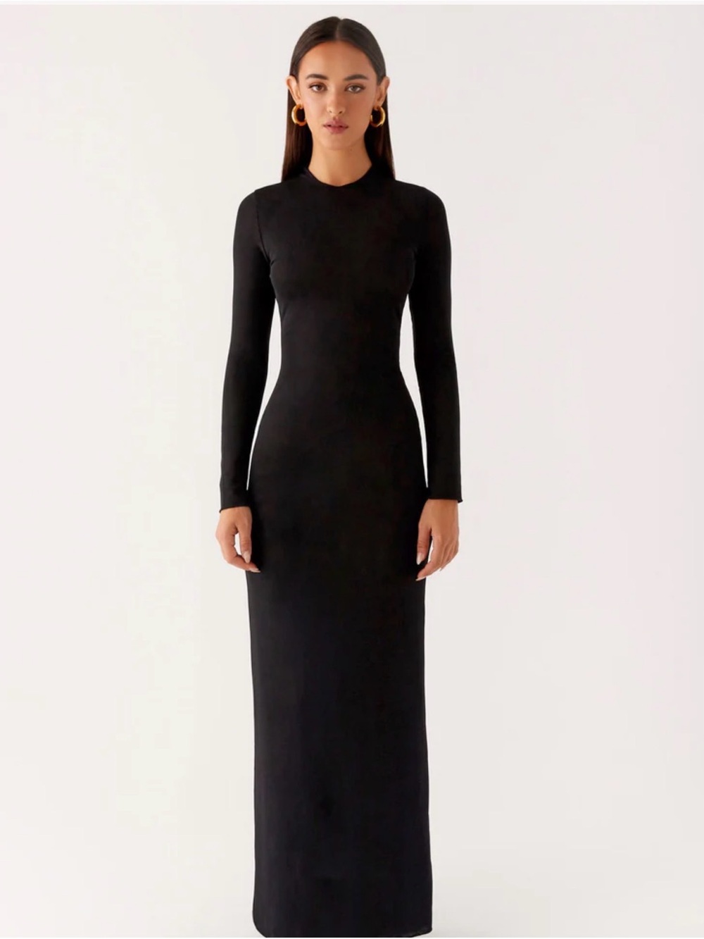 NWT Peppermayo Black Long Sleeve Maxi Dress Size 4